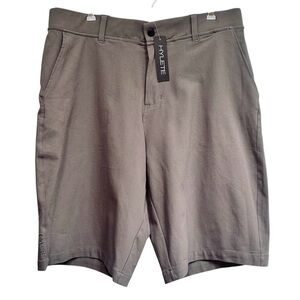NWT Hylete Men’s Modus cotton walk shorts in cool gray, size 34
